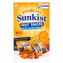 Load image into Gallery viewer, Sunkist Fruit Snacks – 36 Pouch Box